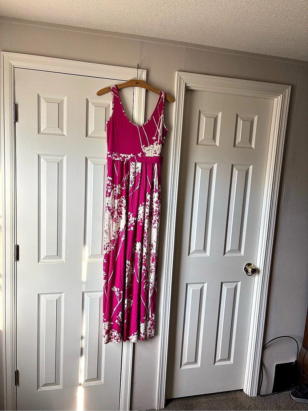 Nanicala Night Stroll Dress Floral Maxi Dress in Pink & White Size XS NWT
